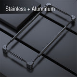 Stainless + Aluminum Metal Bumper Case For iPhone 13 12 Series