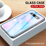 Luxury Ultra Thin Transparent Glass Heavy Duty Protection Case For Samsung S10 Series