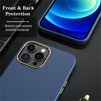 Luxury Leather Plating Case for iPhone 13 12 11 Pro Max