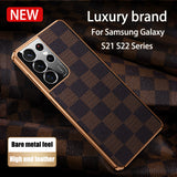 Luxury Leather All Inclusive Lens Case for Samsung S22 S21 Ultra Plus