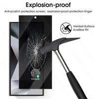 2-in-1 Camera Glass Privacy Anti-Spy Tempered Glass Screen Protector For Samsung Galaxy S24 series