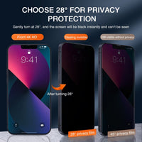 2PCS Full Cover Anti Spy Tempered Glass Privacy Screen Protector For iPhone 14 13 12 series