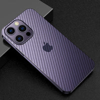 2PCs Carbon Fiber Texture Transparent Hydrogel Film for iPhone 14 13 12 series