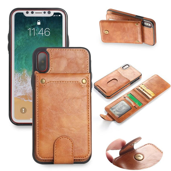 Brand New Design Flip Leather Back Case for iphone X 8 7 6