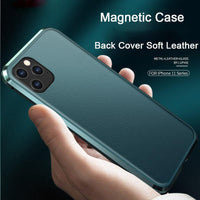 Magnetic 360 Full Protective Back Cover Soft Leather Case For iphone 11 Series