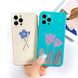 Heart Flowers Soft TPU Silicone Case For iPhone 12 11 Series