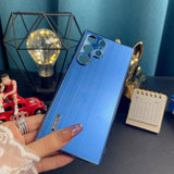Electroplated TPU Frame Metal Brushed Backplate Lens Metal Protection Frame for Samsung S22 Ultra S22 Plus
