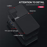 PU Leather Car Magnetic Holder Case for Samsung Galaxy S22 Ultra Plus