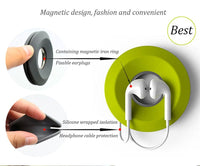 Creative Cute Donut Magnet Silica Headphones Earphone Holder Cable Winder
