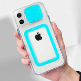 New Transparent Stand Holder Camera Protector Phone Case For iPhone 13 12 11 Series
