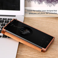 Leather Flip Cover Slide Camera Lens Protection Case For Samsung S22 Ultra S22 Plus