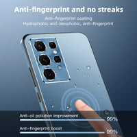 Shockproof Metal Lens Protection Acrylic Frosted Case for Samsung Galaxy S22 series