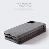 Luxury Fabrics Cotton Linen Cloth Case For iPhone 12 11 Series