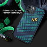 Luxury 3D Honeycomb Texture Anti fingerprint Silicone Case for iPhone Series
