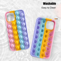 Push Bubble Soft Case For iPhone 12 11 Series