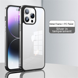 Shockproof Metal Frame Transparent PC Case For iPhone 14 13 series