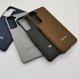 Canvas Patterm Protective Case For Galaxy S21 S20 Note 20 Series