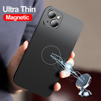 Ultra Thin Slim Hard Plastic Magnetic Car Case for iPhone 13 12 11 Pro Max Mini