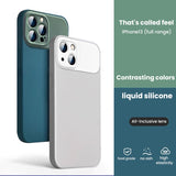 Camera Protection Liquid Silicone Case for iPhone 14 13 12 11 series