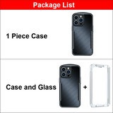 Luxury Magnetic Case with Glass Screen Protector for iPhone 13 12 Pro Max