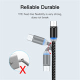 360 Degree Rotate Magnetic Type-C Fast Charging Cable For LG Samsung Phone
