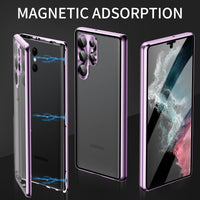 360° Full Protection Metal Frame With Front Screen Glass Case For Samsung S23 S22 Ultra Plus