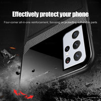 6D Soft Back Covers Shockproof Leather Flip Phone Case For Samsung Galaxy S21 Ultra