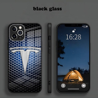 Super Electric Car Tempered Glass Case For iPhone 14 13 12 series