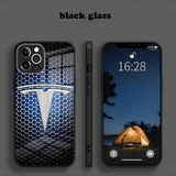 Super Electric Car Tempered Glass Case For iPhone 14 13 12 series