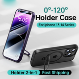 Magnetic Wireless Charger Frosted Ring Holder Case for iPhone 15 14 13 series