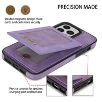 RFID Leather Card Holder Case for iPhone 13 12 11 Pro Max