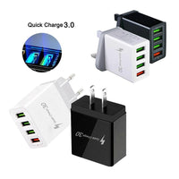 3.0 USB Quick Charge EU US Wall Mobile Phone Charger Adapter for iPhone Xiaomi Samsung Huawei