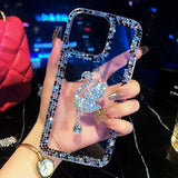 3D Bling Diamond Swan Glitter Crystal Case For iPhone 14 13 12 series