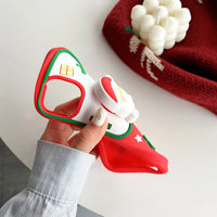 3D Cute Folding Bracket Christmas Elk Deer Santa Claus 
 Soft Case for iPhone 15 14 13 series