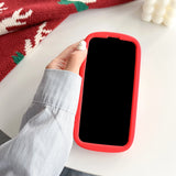 3D Cute Folding Bracket Christmas Elk Deer Santa Claus 
 Soft Case for iPhone 15 14 13 series