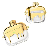 Cute Perfume Bottle Metal Chain Wireless Charging Silicone Earphone Case for AirPods 3 2 Pro