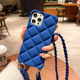 3D Luxury Diamond Crossbody Lanyard Shockproof Soft Silicone Case For iPhone 14 13 12 series