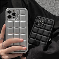 3D Square Cube Silicone Case for iPhone 14 13 12 series