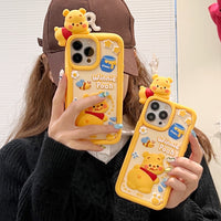 3D Disney Winnie The Pooh Silicone Soft Case For iPhone 14 13 12 series