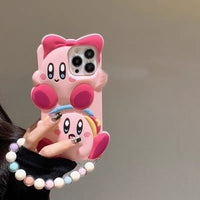 Cute Cool Cartoon Kirby Case For iPhone 14 13 12 series