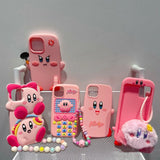 Cute Cool Cartoon Kirby Case For iPhone 14 13 12 series