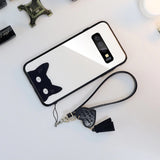 Samsung Galaxy S10 S10 Plus S10e Tempered Glass Case With Lovely Strap