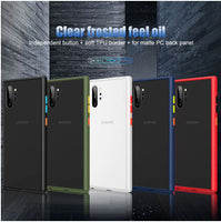 Shockproof Silicone Bumper Case Black Transparent Matte Hard Protective Cover For Samsung Galaxy Note 10 Plus Note 10