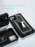 Armor Magnetic Metal Stand Holder Phone Case for iPhone 12 11 Series