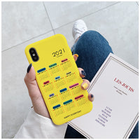 2021 Calendar Soft Matte Case for iPhone 12 11 Pro Max