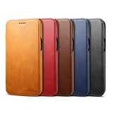 Business Retro Multifunction PU Leather Flip Case for iPhone 12 Series