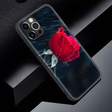 Bright Red Rose Flowers Case For iPhone 12 11 Series