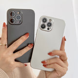 Metal Paint Soft Case for iPhone 13 12 11 Series