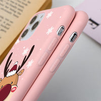 Cute Cartoon Christmas New Year Case For iPhone 13 12 11 Series