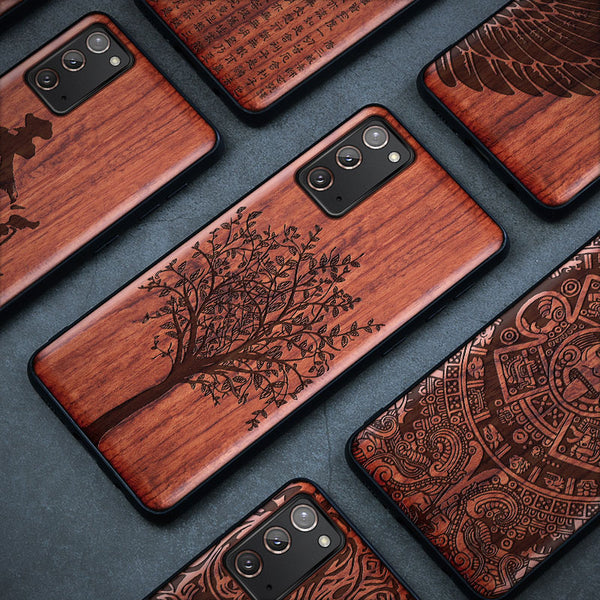 Luxury Carveit 3D Carved Real Wooden Case For Samsung Galaxy S21 S20 Note 20 Series